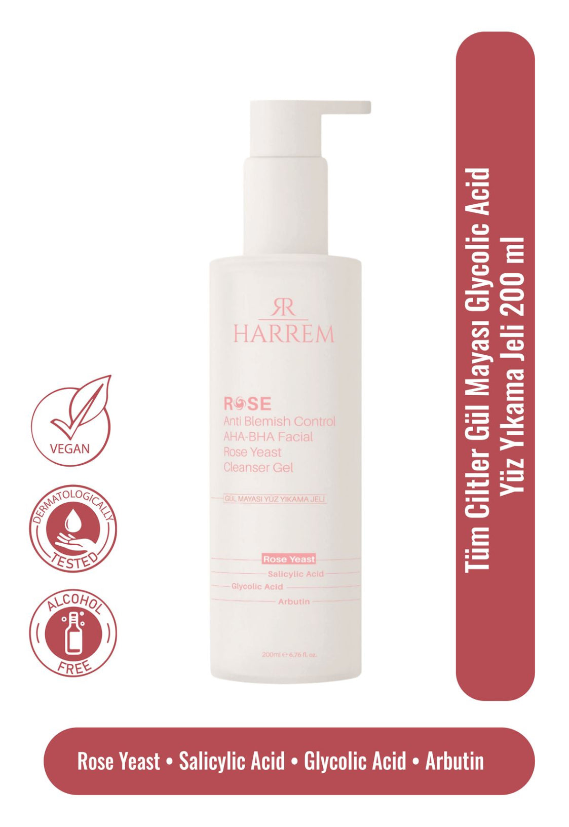 Rosenserie mit Rosenhefetonikum und Glykolsäure Waschgel 200ml