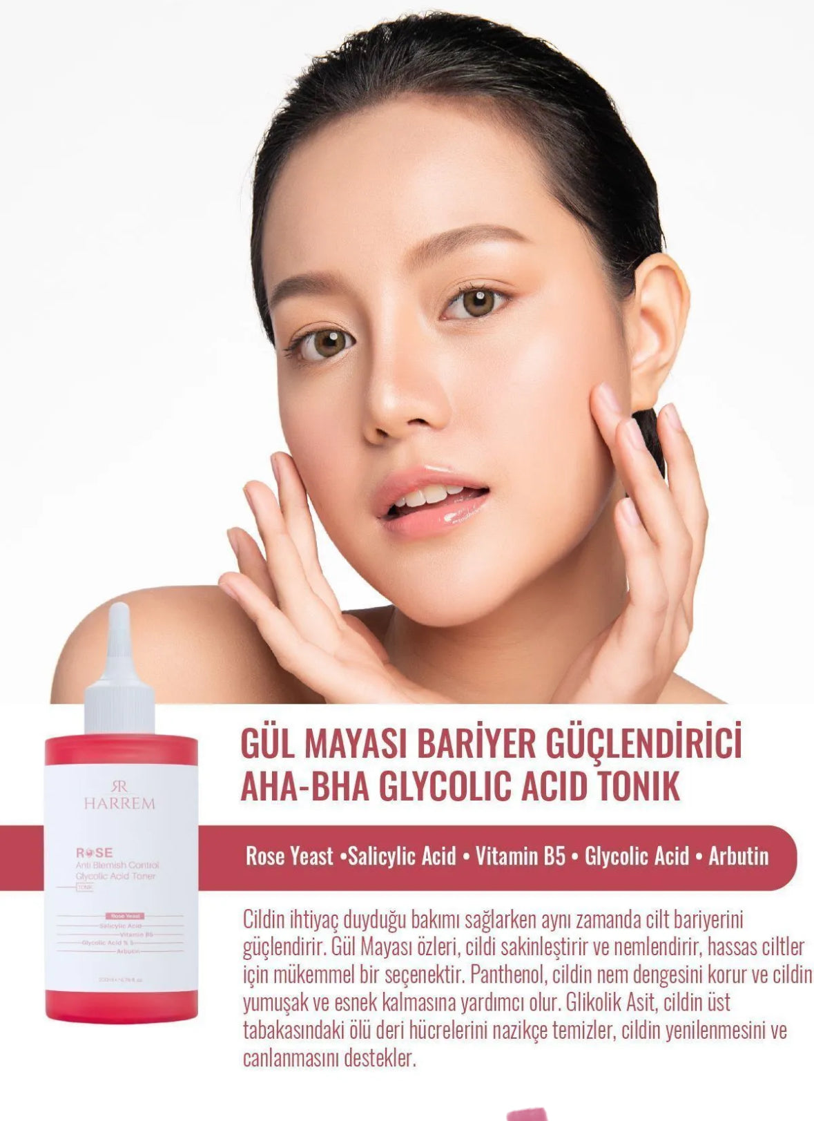 Rosenserie Tonikum mit Rosenhefe Tonikum, Glykolsäure, Aha + Bha 200ml
