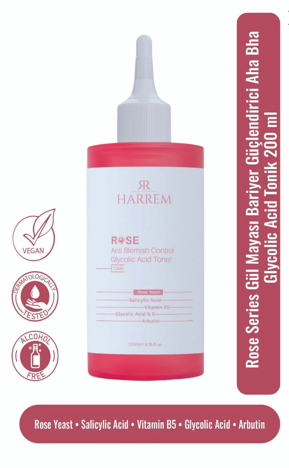 Rosenserie Tonikum mit Rosenhefe Tonikum, Glykolsäure, Aha + Bha 200ml