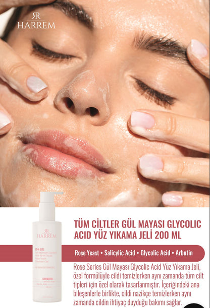 Rosenserie mit Rosenhefetonikum und Glykolsäure Waschgel 200ml